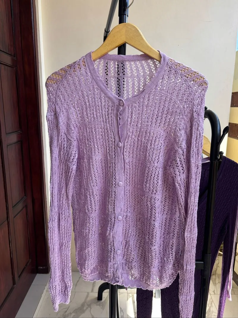Cardigan Rajut Lavender  photo 1