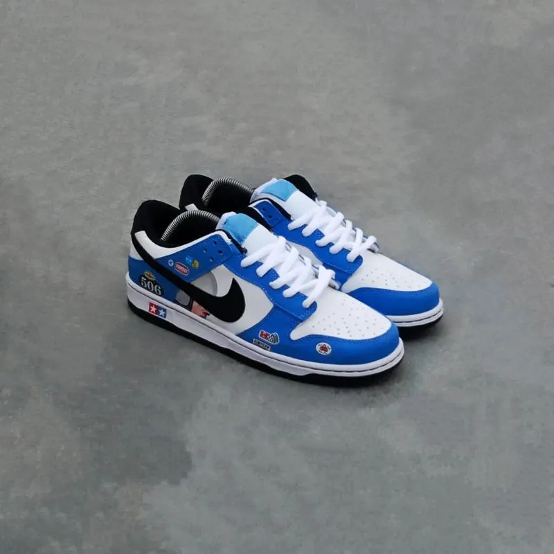 Nike Streetwear Casual Sneakers Pria white blue photo 1