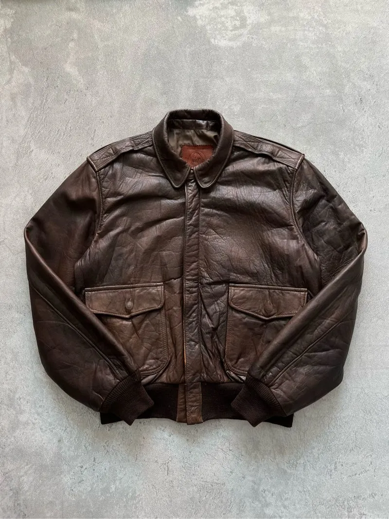 Golden Bear Vintage Leather jacket Pria brown photo 1