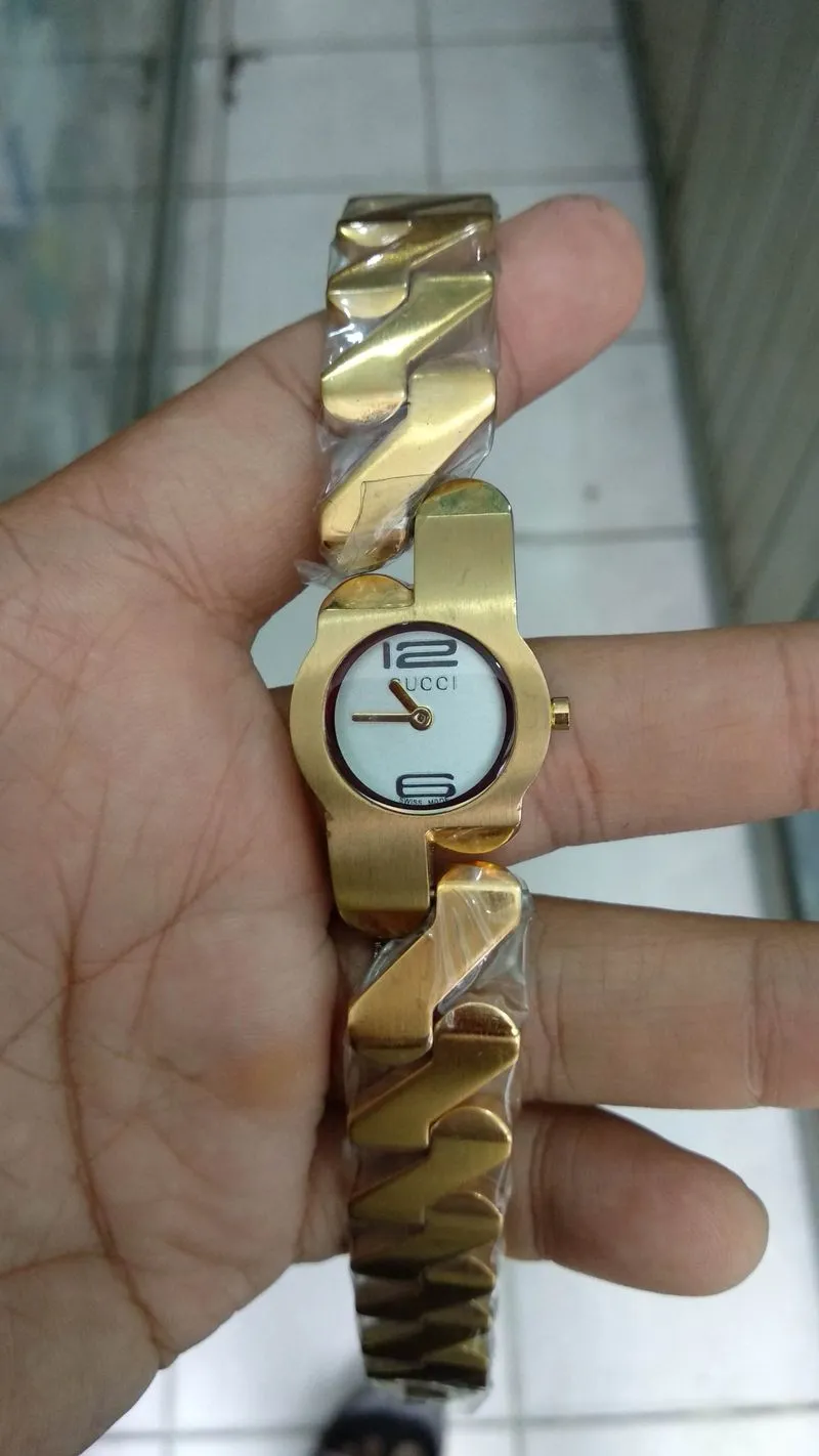 Jam tangan wanita gucci elegan gold klasik fashionable photo 1