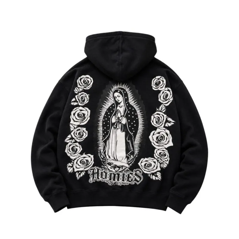 Hoodie ziper homies virgin marry y2k hip-hop grunge emo photo 1