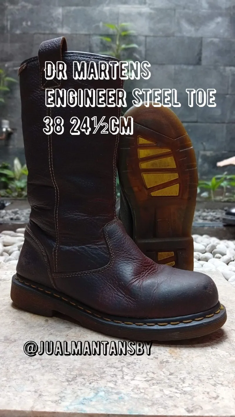 DR MARTENS Engineer Pull On Steel Toe Safety Boots Made in C photo 1