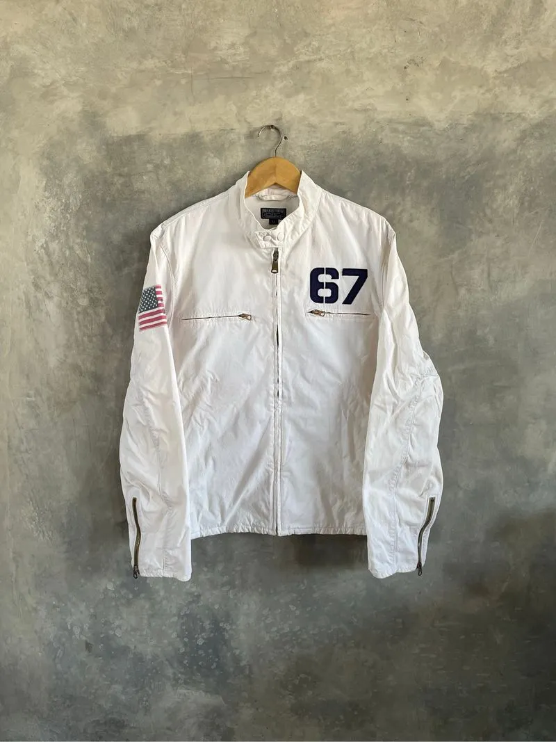 Y2k Grunge Goth Vkei Vintage Polo Ralph Lauren Bikers Jacket photo 1