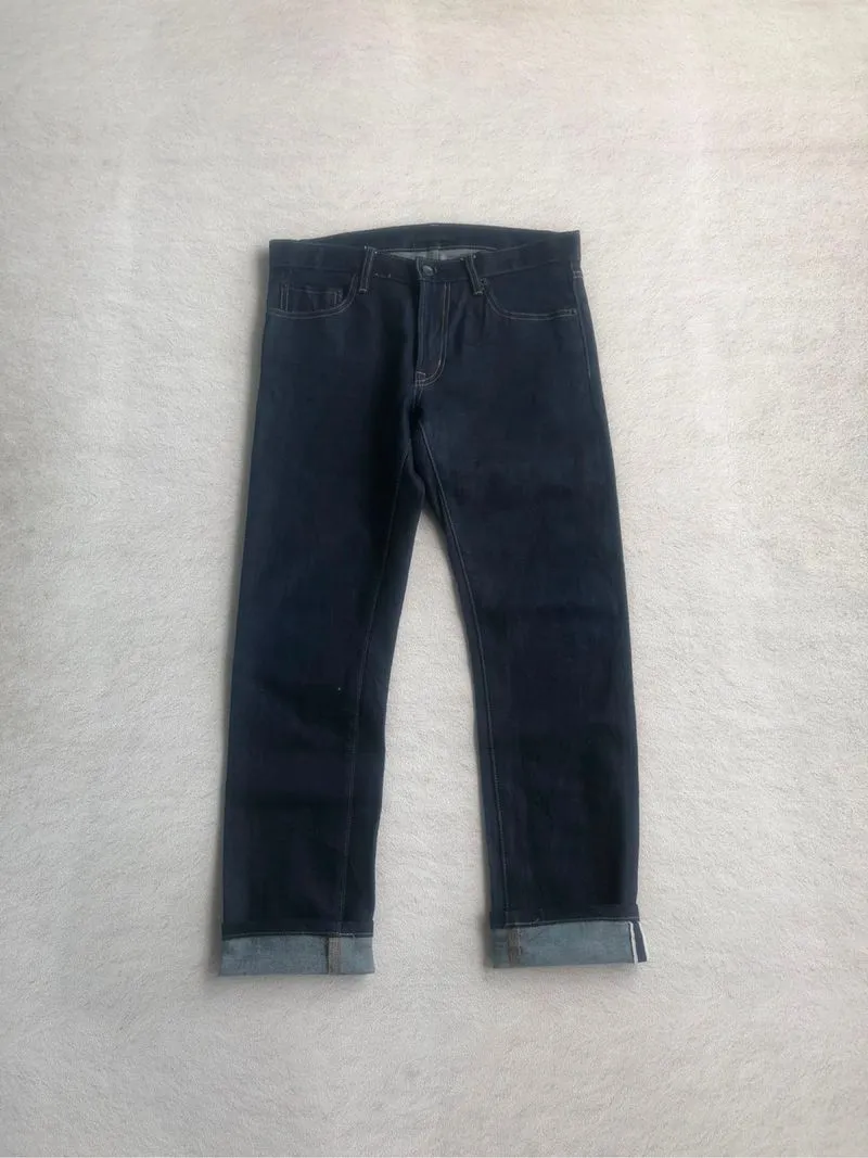 ❤️‍🔥 Uniqlo indigo blue 🎌 redline selvedge jeans photo 1