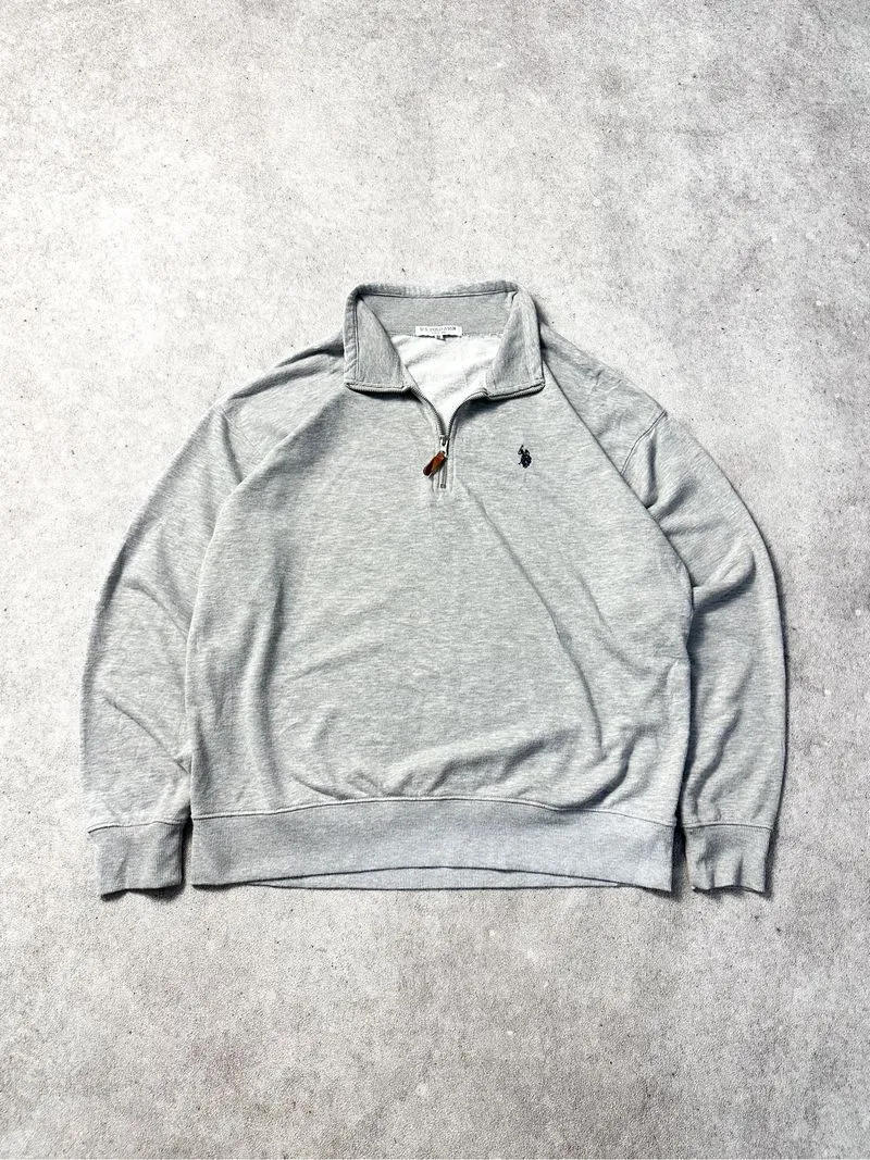US Polo ASSN Half Zip Grey photo 1