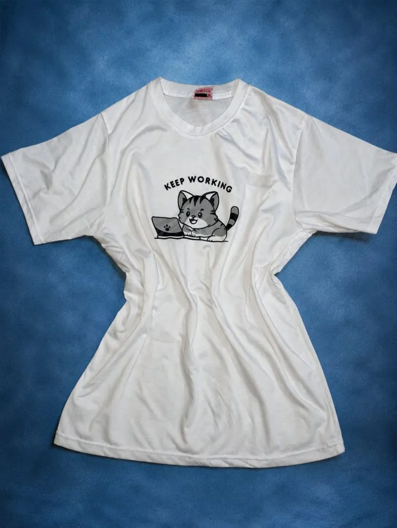 Kaos Putih Katun - T shirt photo 1