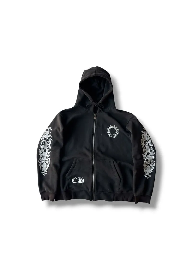 Chrome Hearts Horseshoe Floral Ziphoodie photo 1
