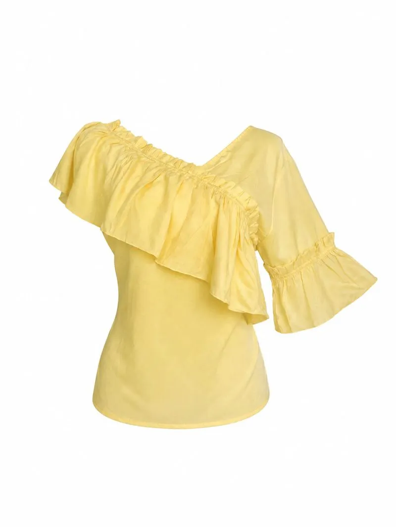 Preloved - Blouse Ruffle One Shoulder  photo 1