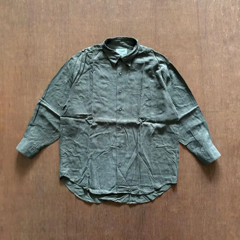 Crocodile Luxury Casual Casual shirt Pria green gray photo 1