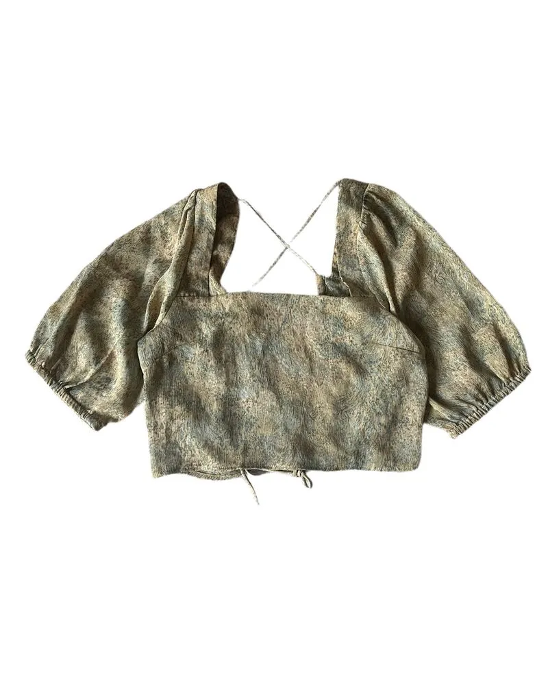 H&M tie back crop top photo 1