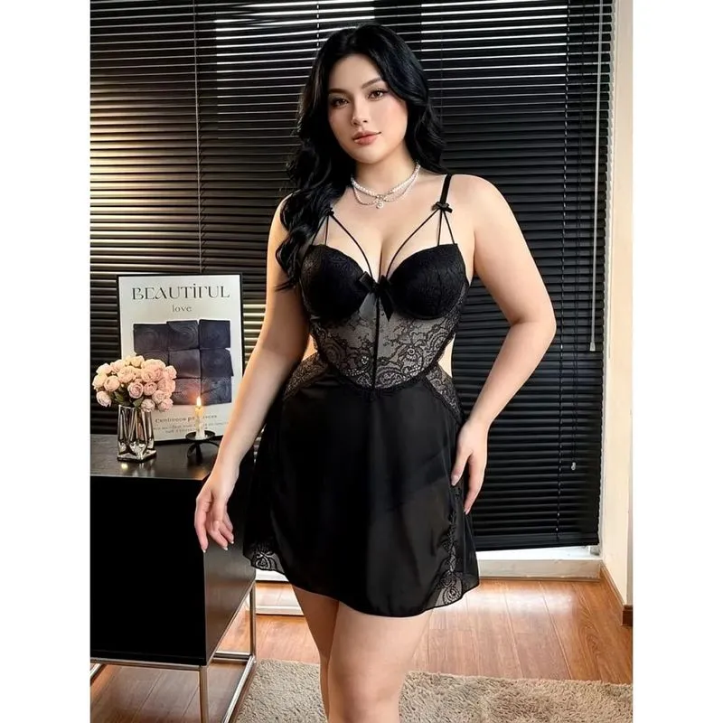 Dress piyama lingerie hot push up bra fashion dress dinas photo 1