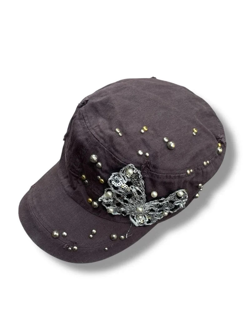 y2k Studed Cadethat Buterfly Faded photo 1