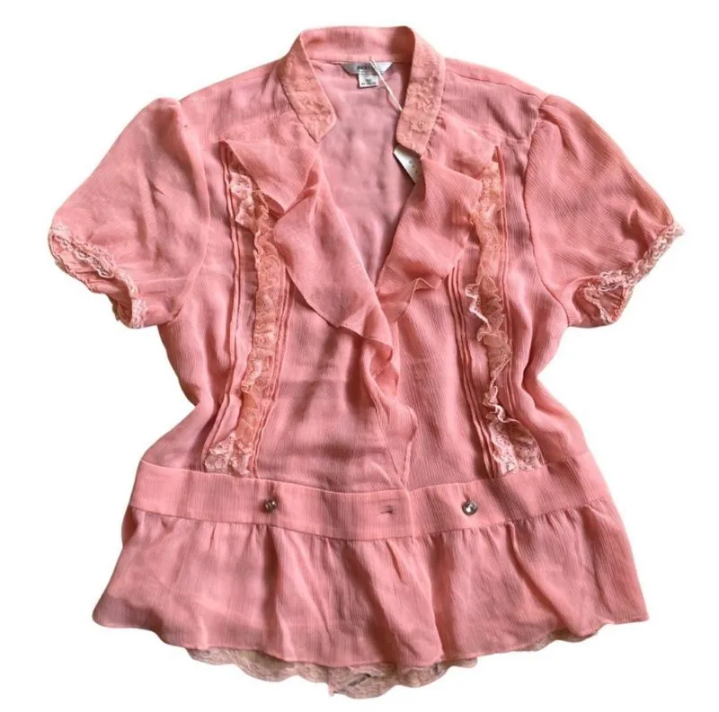 Pink Lace Tops photo 1