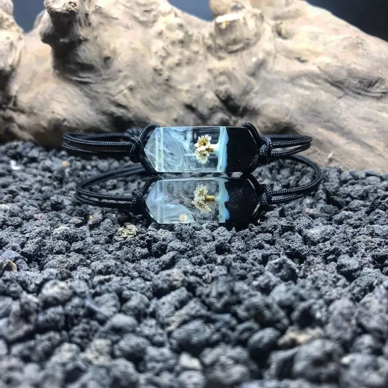 Gelang pria/wanita unik bunga edelweis glow in the dark photo 1