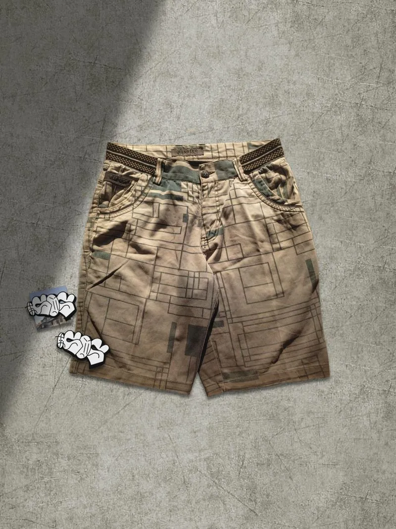 MINGZUO Y2K GEOMERIC SHORT PANTS photo 1