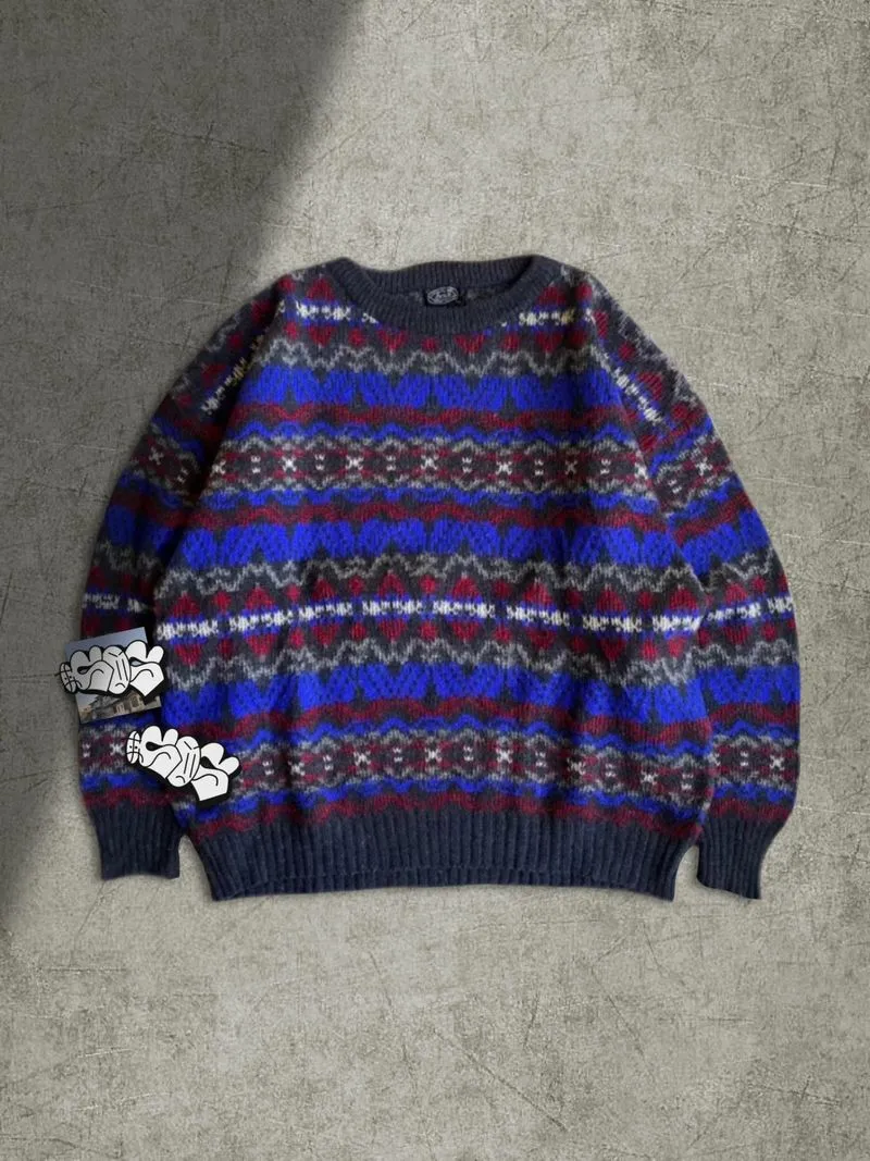 KNITWEAR BOXY FIT FULL ETHNIC PATTERN BY SEIMI photo 1
