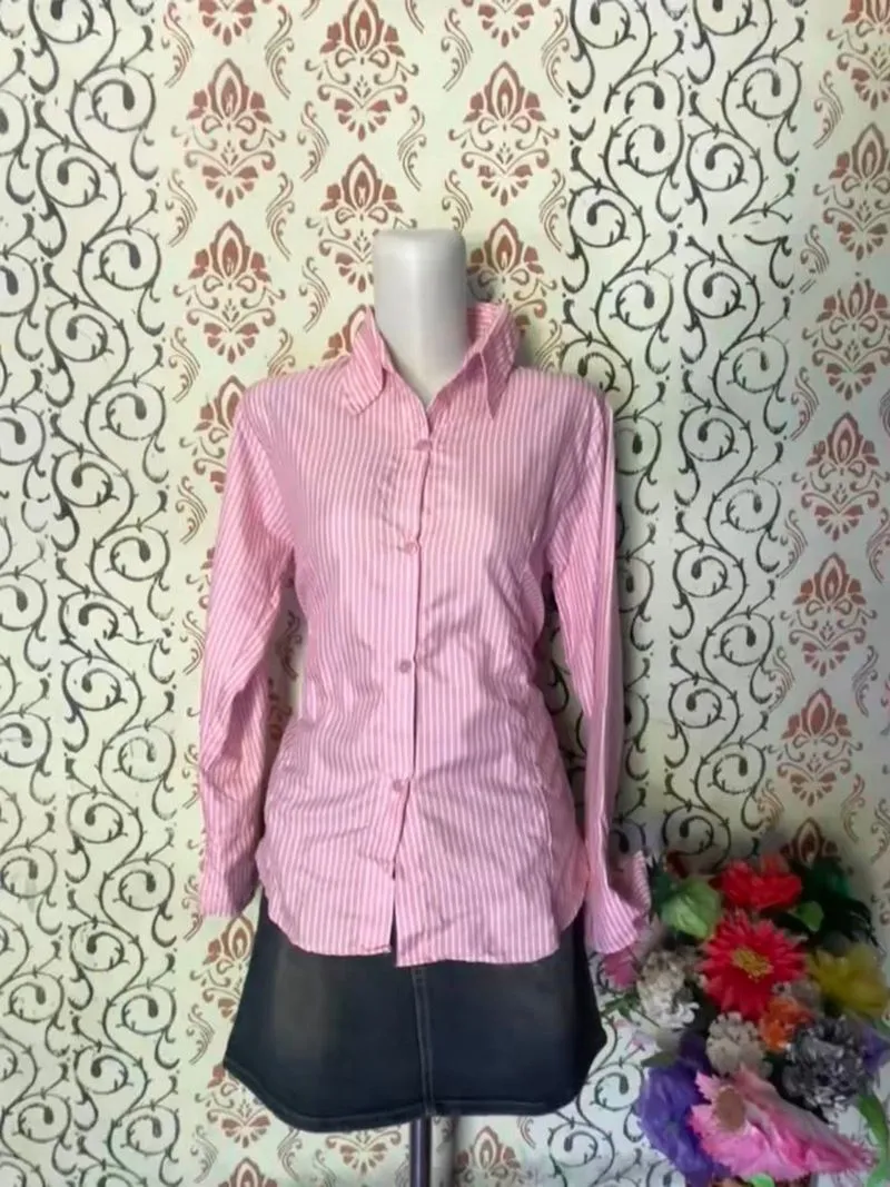 Kemeja slimfit,pink casual photo 1