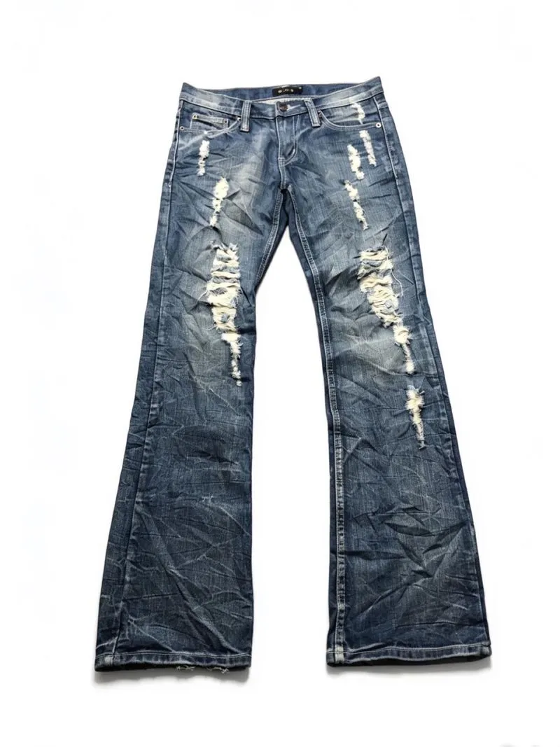 KUI japan brand bootcut fading ripped jeans photo 1