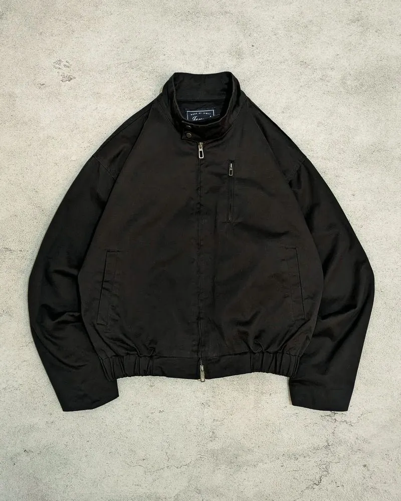 Jemut Rush High Neck Blouson Boxy Jacket Black Korean Brand photo 1