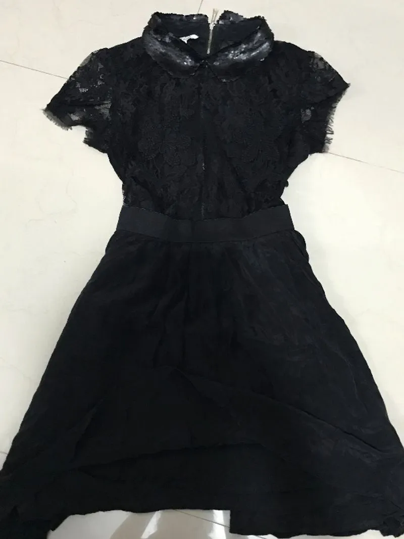 black lace high low dress gothic dark feminine photo 1
