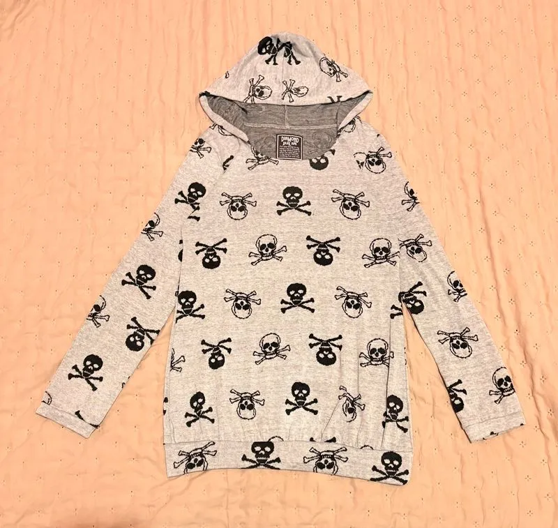 Diamond Julia Skull Pattern Zip-up Hoodie photo 1