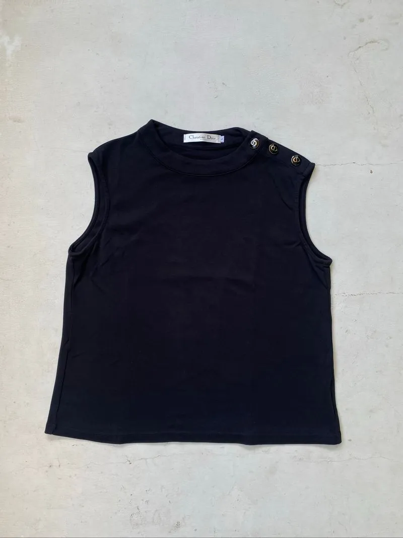 Dior Buttoned Shoulder Tank photo 1