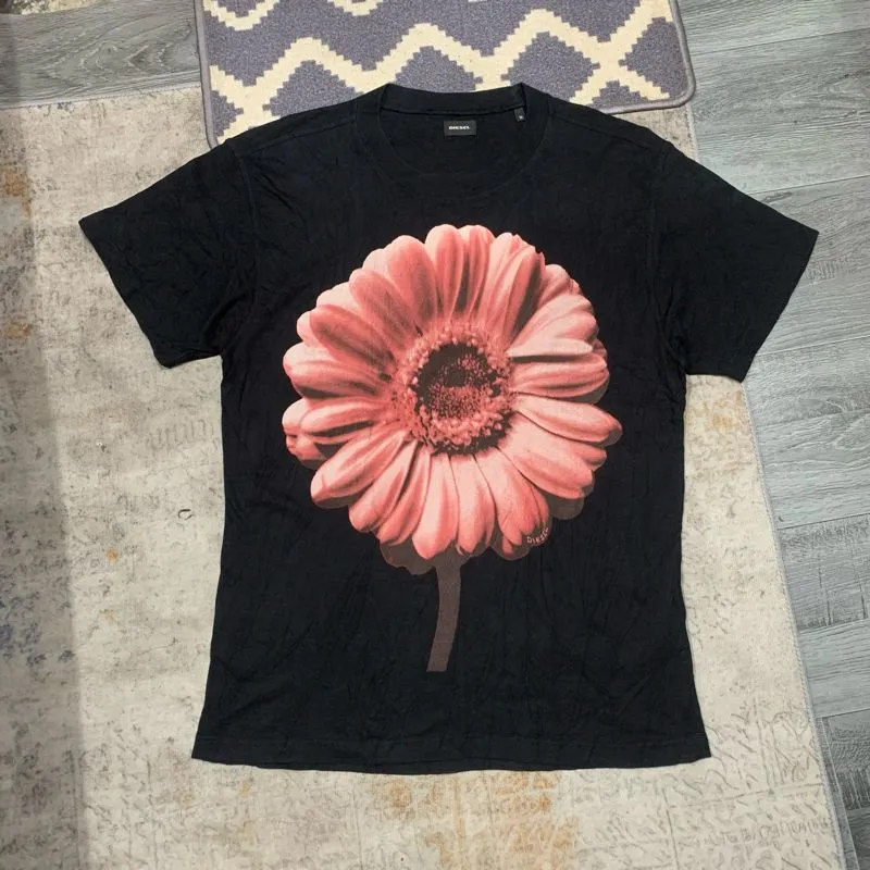 Diesel Luxury Streetwear T-shirt Pria black photo 1