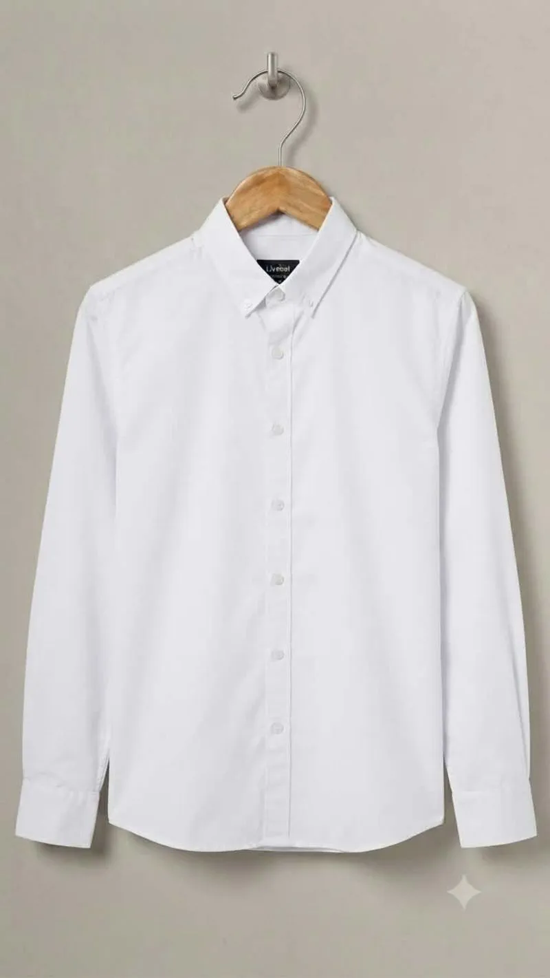 Kemeja Putih Pria Lengan Panjang Formal Casual-- Livehaf photo 1