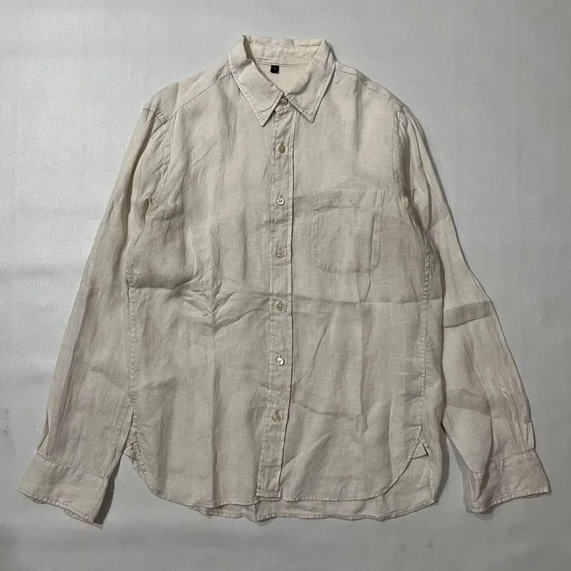 Muji Japan Offwhite Linen Long Sleeve Shirt photo 1