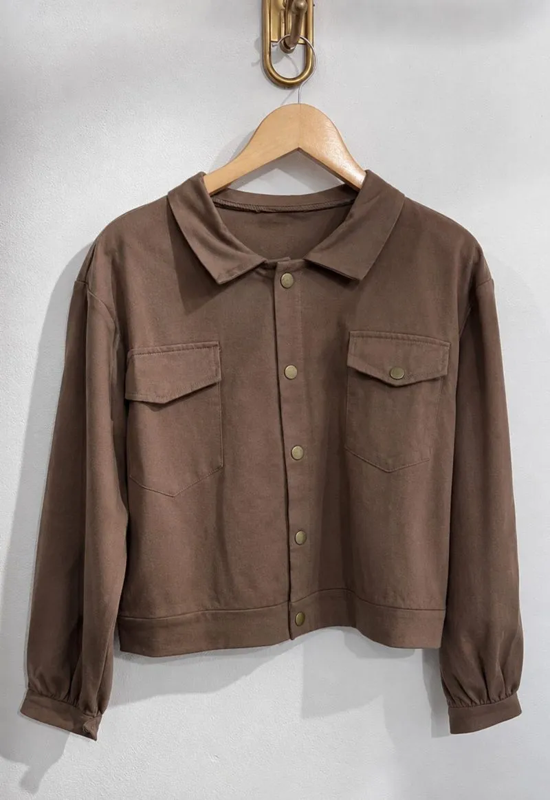 jaket coklat brown korean look photo 1