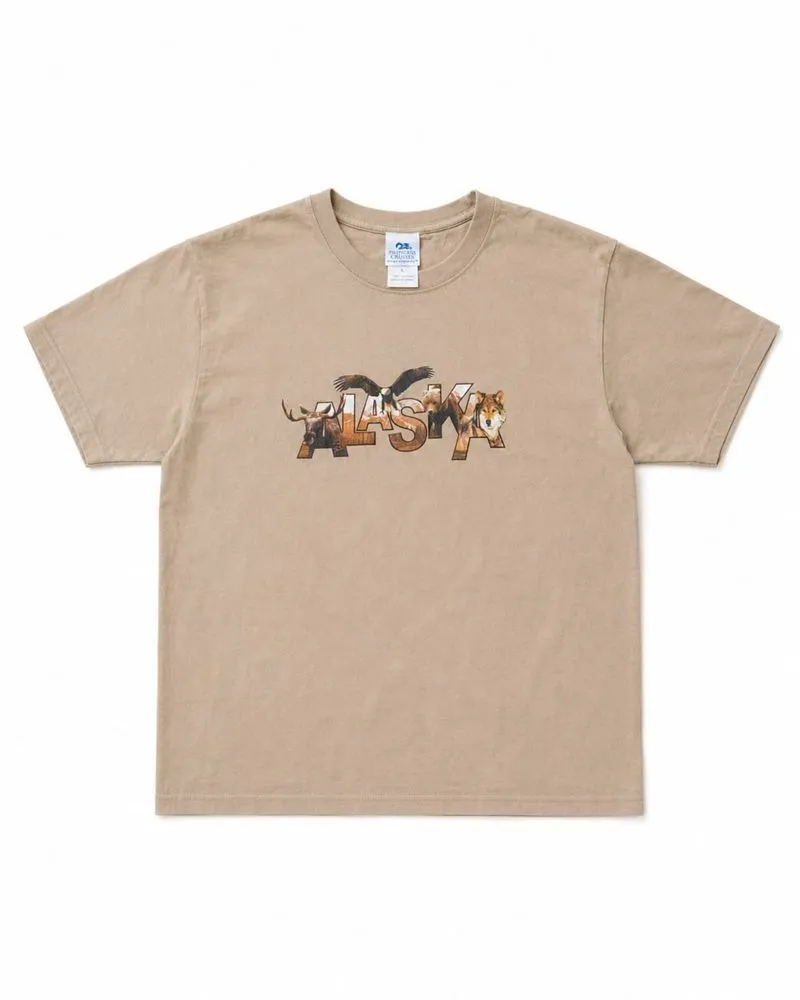 Princess Cruises Alaska Wildlife Graphic Tee Tan photo 1