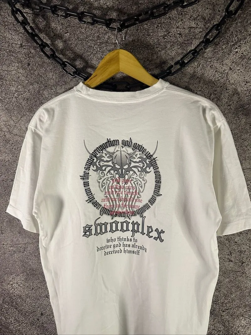 swooplex y2k skull tribal affliction style tshirt photo 1