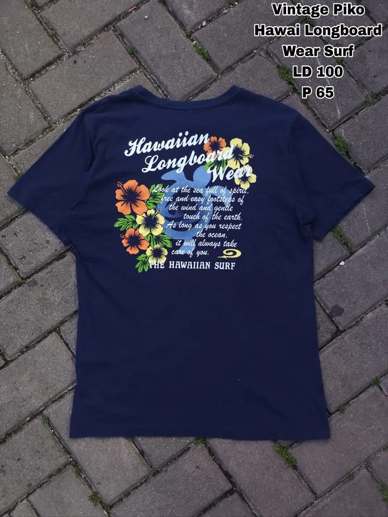 Kaos Piko Surf Vintage Hawaii Longboard Y2k photo 1