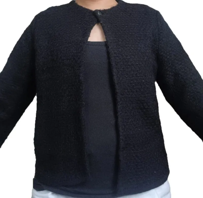 Outer Rajut Hitam Tebal photo 1