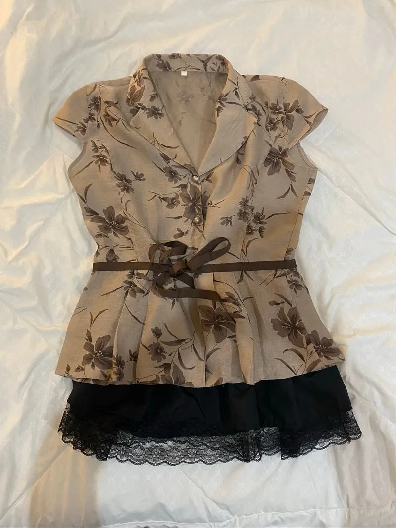 summer brown top photo 1