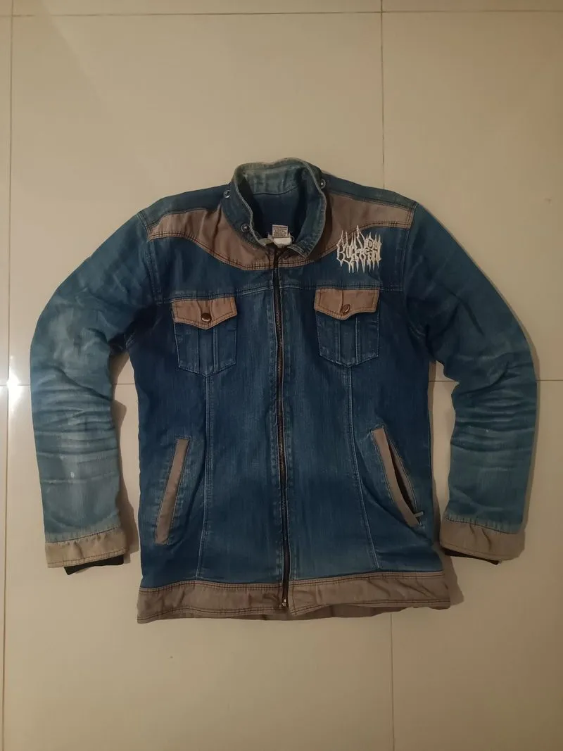Denim jacket biker photo 1
