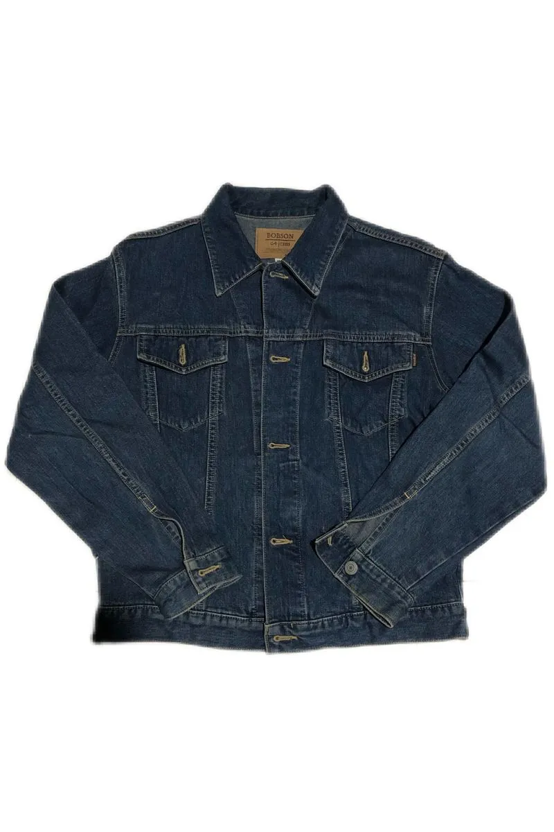 Bobson Vintage Grunge Denim jacket Pria navy blue photo 1