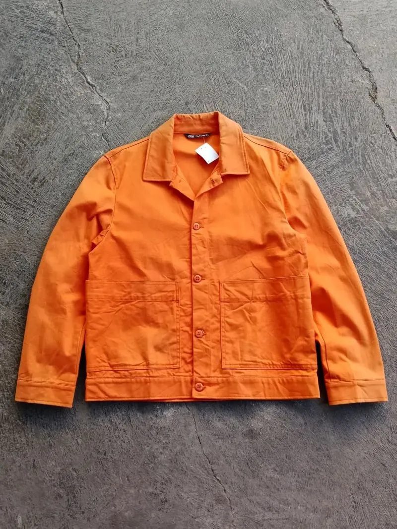 ZARA BIG POCKET HARRINGTON WORK JACKET | OUTERWEAR | CLWM 14 photo 1