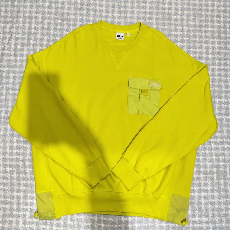 crewneck pria fila pocket saku oversize size XL cakep photo 1