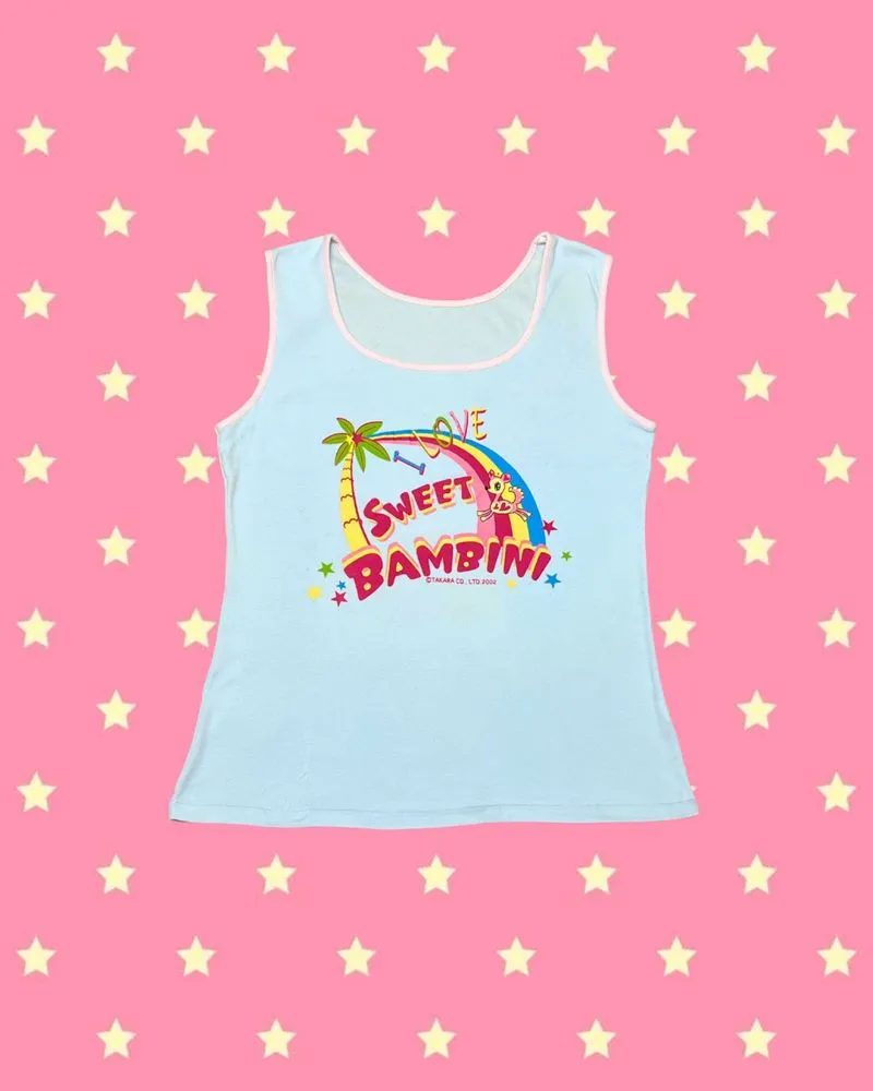 Sweet Bambini "I Love Rainbow" Pastel Blue Tank Top  photo 1