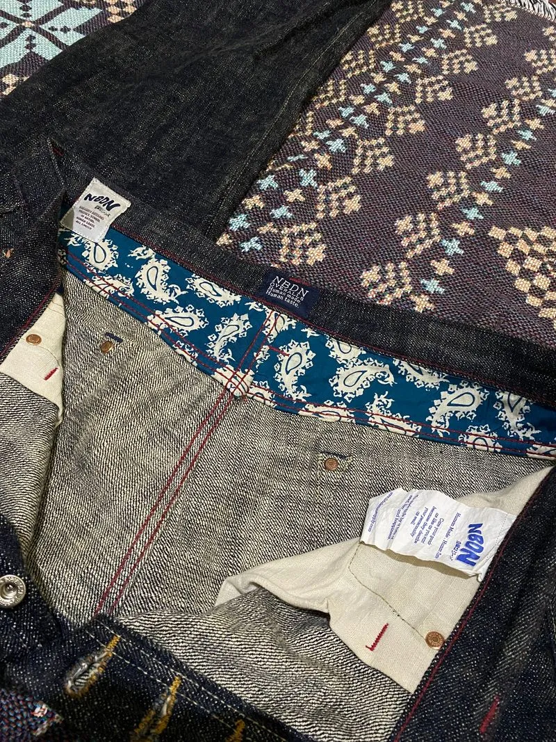 NBDN Biker Casual Jeans Pria white gray photo 1