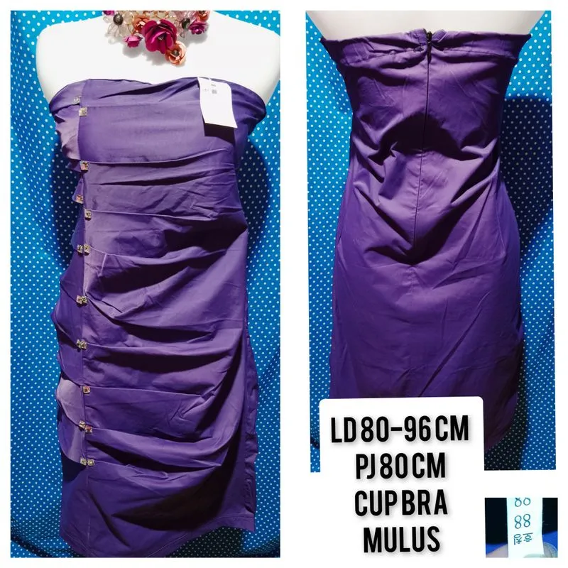 Casual Shirt dress Wanita purple photo 1