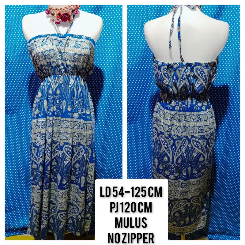 Casual Shirt dress Wanita blue photo 1