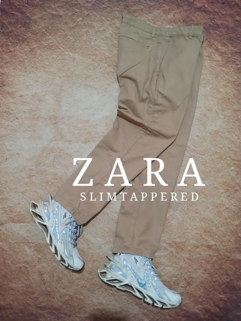 ZARA chinos pants slim tappered second original photo 1