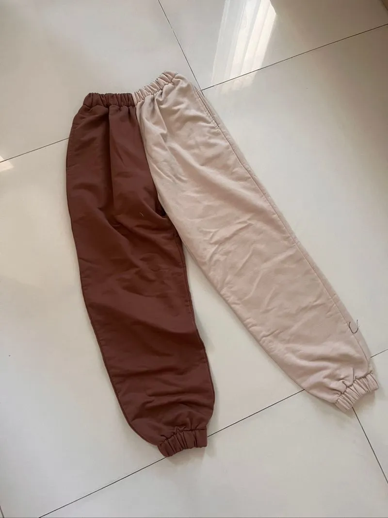 jogger brown cream khaki photo 1