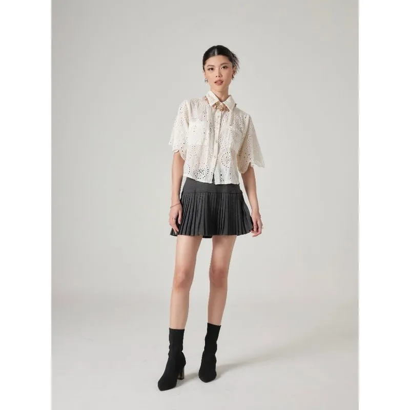 MINEWEAR eyelet top broken white photo 1