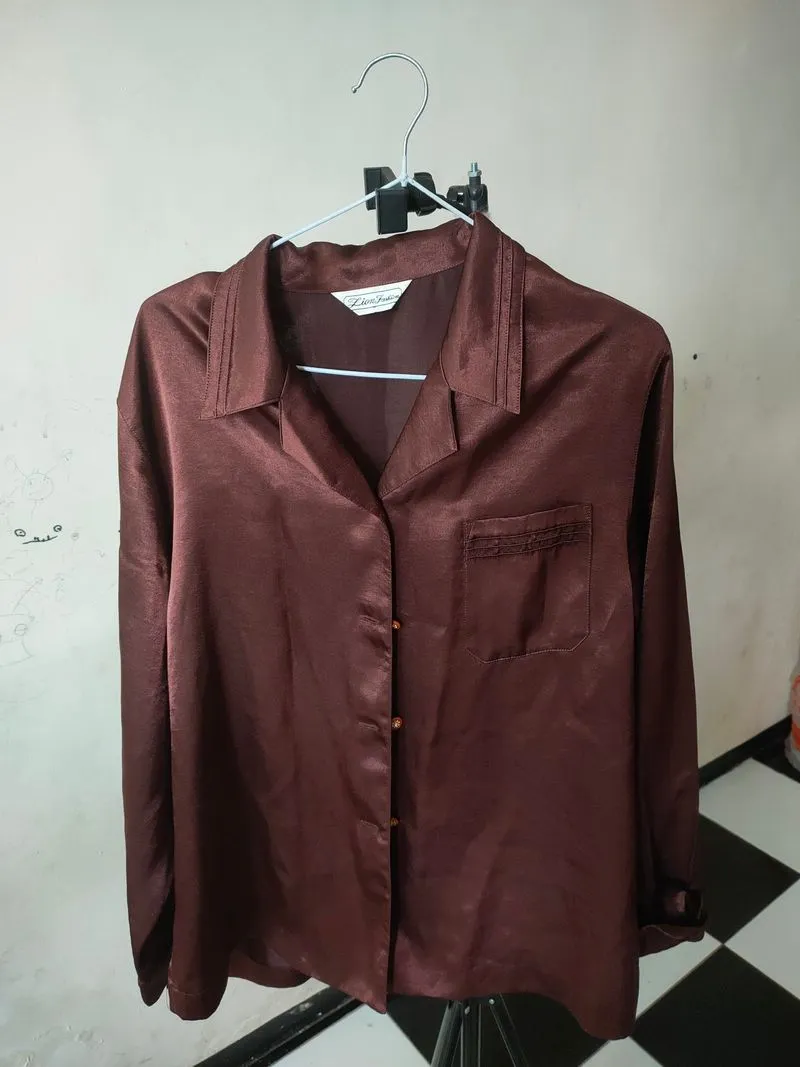 kemeja silk mahogany photo 1