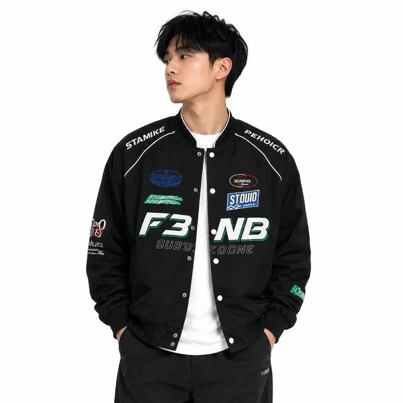 Jacket Varsity TNT Racing Patch Bordir Bomber Streetwear Ove photo 1