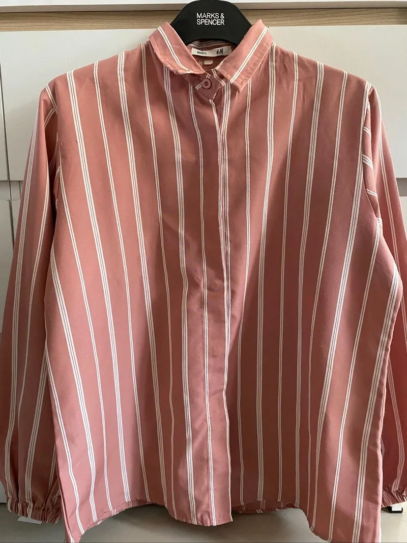 Pink Striped Basic Shirt photo 1