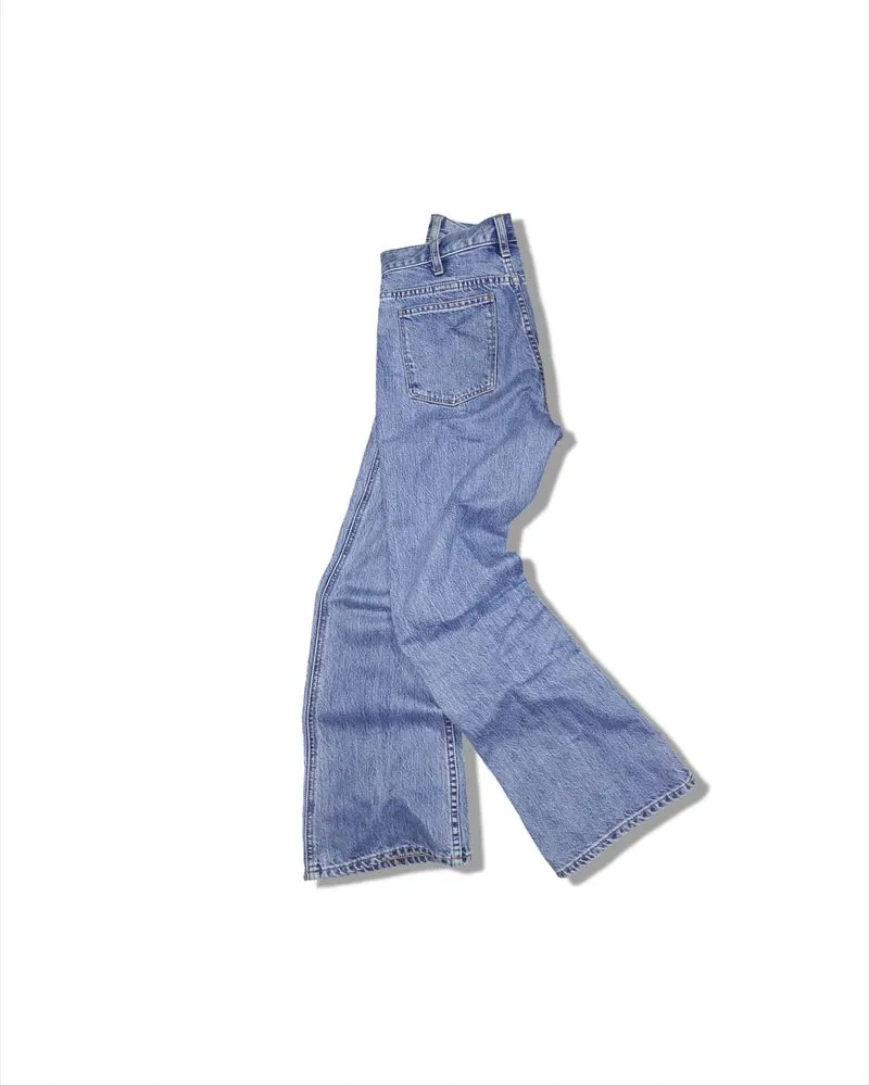 Uniqlo U Bootcut Jeans - Classic Light Blue Denim photo 1